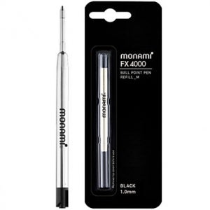 4000 모나미 153 FX4000 고급볼펜심 리필심 M촉 1.0mm 낱개 - 블랙잉크 (실버바디)