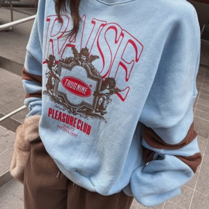 [도톰양기모/레터링] 레이즈양기모배색맨투맨티(15차 재입고)