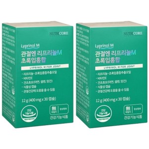 뉴트리코어 뉴트리코어 <b>관절엔 리프리놀M</b> 초록입홍합 30정 2박스(고급 초록입 홍합)