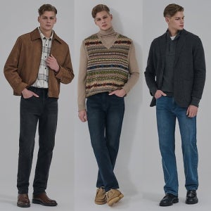 뱅뱅 25FW 남성 라이크라 이중직 기모 데님 3종