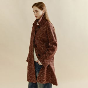 [아이잗바바] 울 블렌드 클래식 코트 (MELANGE RED) BRBA0CT331