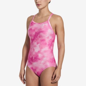 나이키 스윔 클라우드 위스퍼 레이서백 핑크 폼 [NESSG025-681 자수 로고 여자 실내수영복]