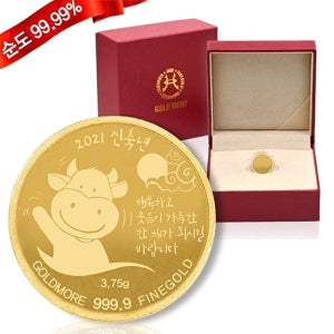 골드모아 [골드모아]순금 코인 3.75g 24K [2021 새해 소] 선물 기념품