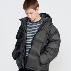 [주앙옴므] 마이크로 립스탑 덕다운 패딩 (차콜) JUOT045-BR