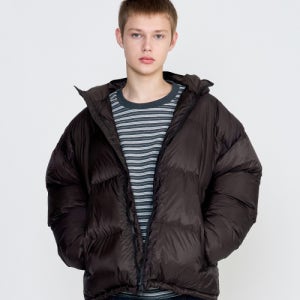 [주앙옴므] 마이크로 립스탑 덕다운 패딩 (브라운) JUOR045-CH