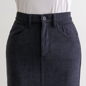 [S~2XL] 겨울에 치마 입어도 따뜻하게 해주는 밍크기모 안감 코듀로이 롱스커트