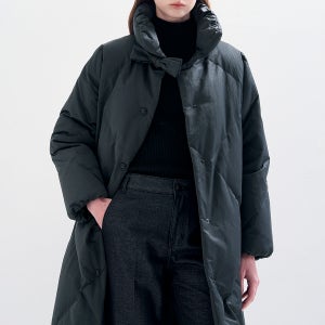 [LANVIN COLLECTION] 보우 디테일 하이넥 구스 다운 점퍼 / LC2FAQOT868W_KG