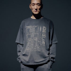 [아크메드라비] 기동전사 건담 MOBILE SUIT GUNDAM PIGMENT DOUBLE LAYER LONG SLEEVE T-SHIRT (2 COLOR) 5011588884