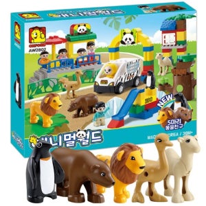 옥스포드 애니멀월드 블록 동물 장난감 AW2802 아기소근육발달 창의력블럭