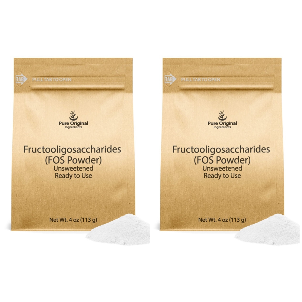 PURE ORIGINAL INGREDIENTS <b>Fructooligosaccharides</b> FOS Powder 미국 프락토올리고당 분말 113g(56-113일분) 2개
