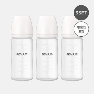 모윰 (현대Hmall) [모윰] 실리콘 코팅 유리젖병 240ml 트리플팩