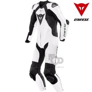다이네즈슈트LAGUNA SECA 5 PERF.LEATHER SUIT- wthie/black -