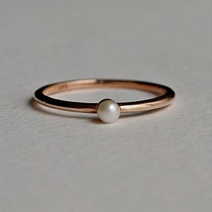 [14k/18k] 싱글 천연진주 링, 디레이나