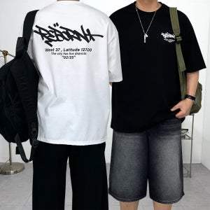 [당일출고][1+1할인] 오버핏 쿨 그래피티 프린팅 안비치는 반팔티 흰티 검정티 M~2XL