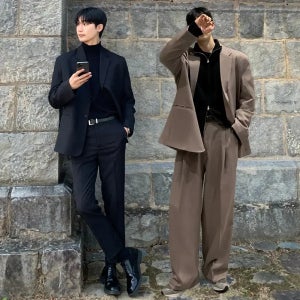 셋업 와이드 수트 캐주얼 정장 하객룩 빅사이즈