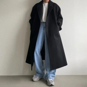 [당일출고] 오버핏 코트 완전 박시한 커플 롱코트 빅사이즈 가을겨울 아우터