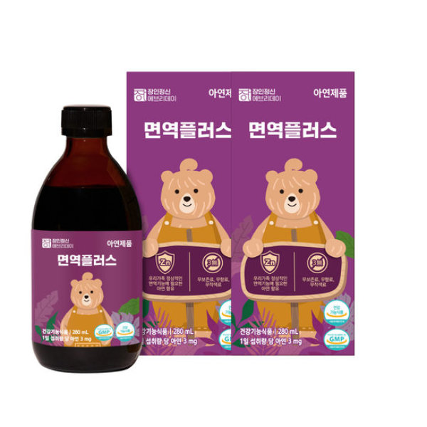 장인정신 <b>에브리데이 엘더베리</b> <b>어린이</b> 아연 면역플러스 2병