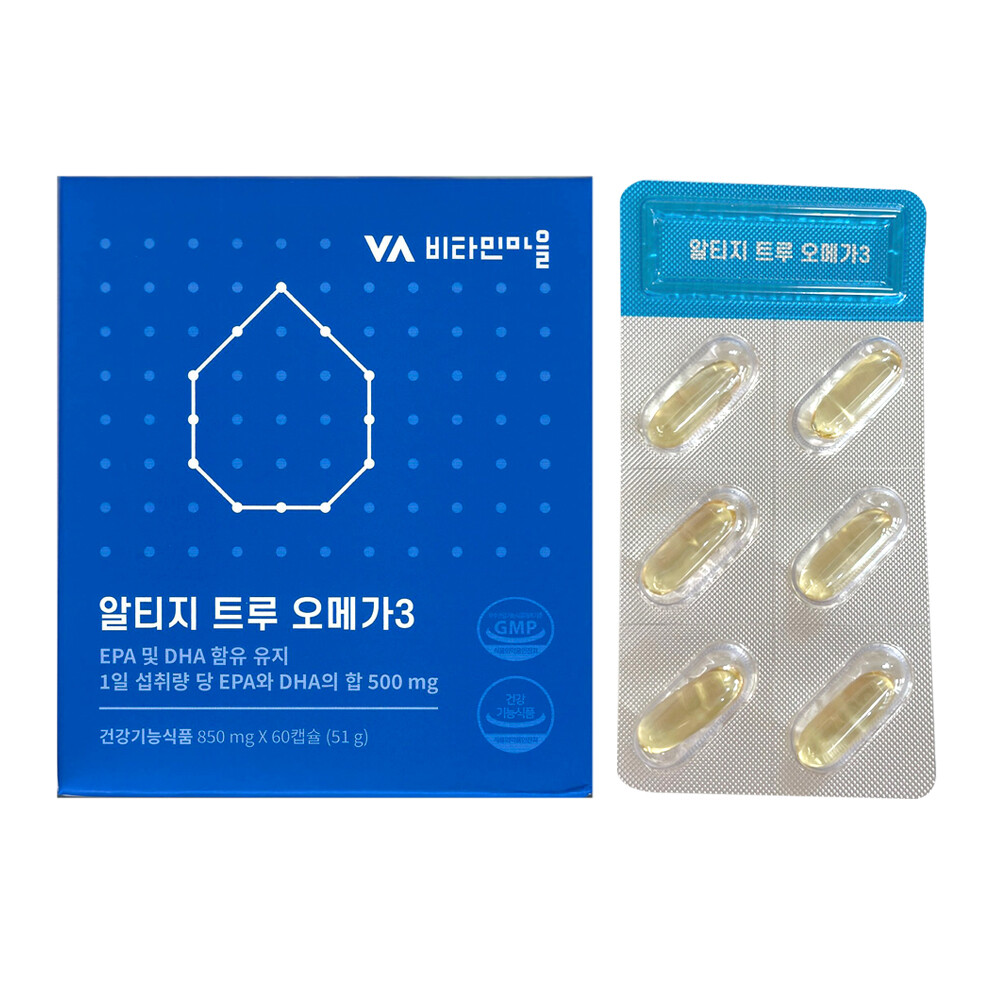 비타민마을 비타민마을 알티지 <b>트루</b> <b>오메가3</b> 850mg x 60캡슐 / 써클/