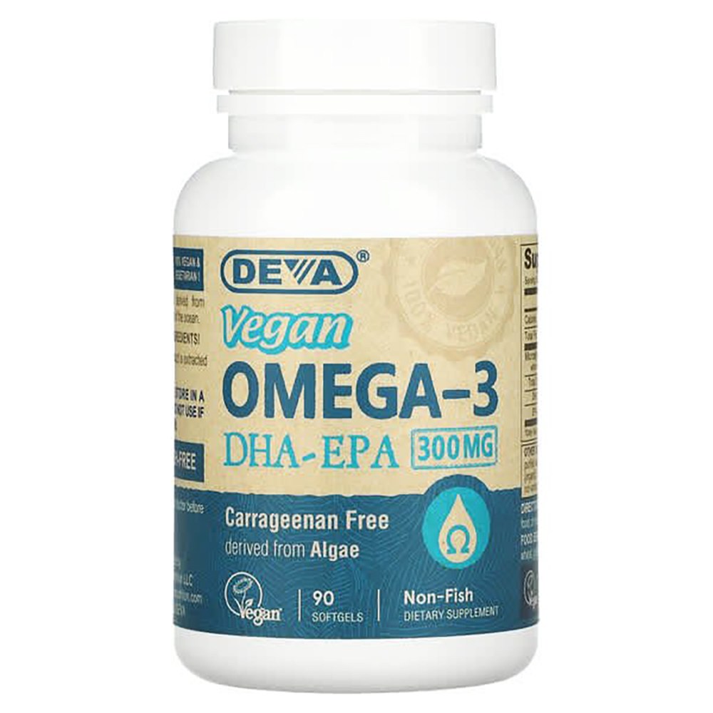 데바 <b>비건 오메가</b>3 <b>DHA</b>-<b>EPA</b> <b>300mg</b> 90베지캡슐
