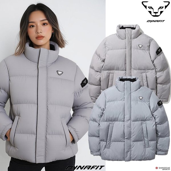 다이나핏 YUW22526공용여성 레오 베이직 세미오버핏 푸퍼 덕<b>다운</b> 패딩자켓 26900 WUE601 JDP362  90(<b>S</b>)  쿨그레이(C3)