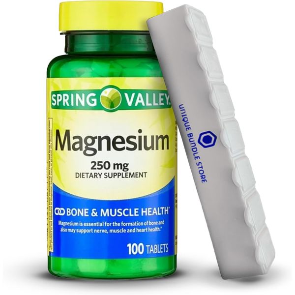 <b>불안</b> 유니크 번들 스토어 <b>스프링 밸리</b> 마그네슘 250mg 100카운트 정제 + 7일 피임 포함 (1팩)  마그네슘 유니크 번들 스토어 <b>스프링 밸리</b> 250mg 1  1개  100정