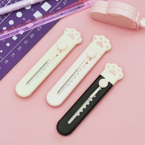 SFr 고양이 핑크젤리 커터칼 커터칼 문구용칼 박스칼 디자인커터칼 미니커터칼