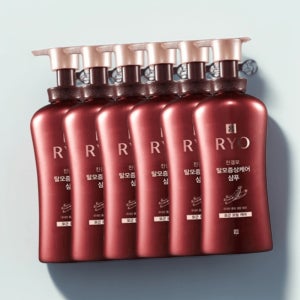 려 진결모 탈모증상케어 샴푸 모근모발케어 490ml 6개