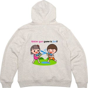 [하프클럽]모노무드 후드티 뒷면 물총 게임 친구 물놀이 여름 디자인 옷