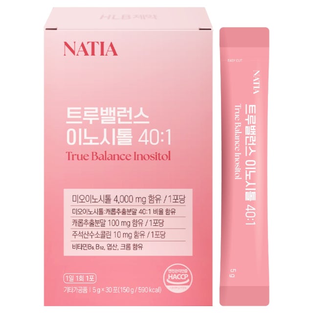 비오팜 에이치엘비제약 트루밸런스 <b>이노시톨</b> 40:1 5g x 30포, 3개