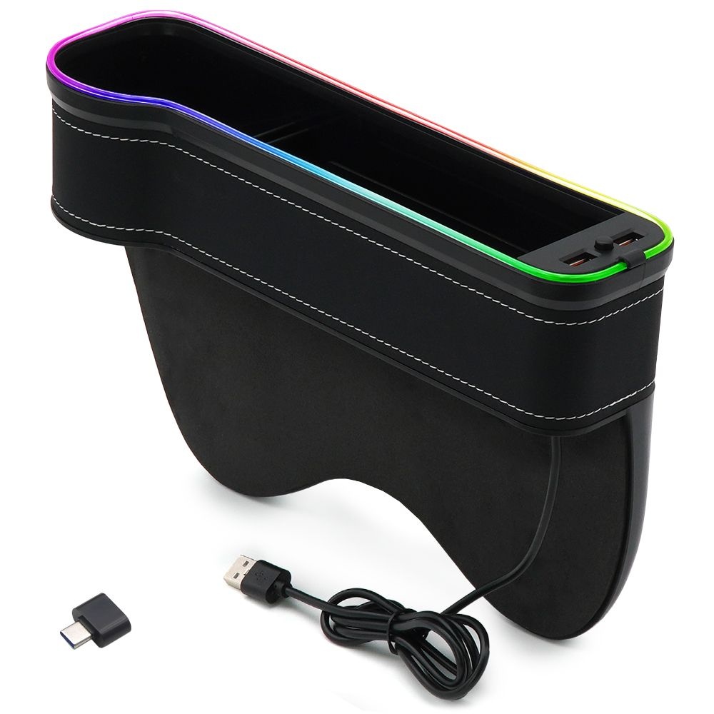 에이스피드 차량용 멀티 컵홀더 틈새 수납함 사이드포켓 QC3.0 USB 충전기 C49