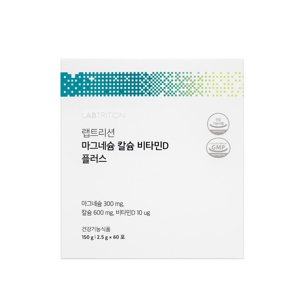 랩트리션 <b>마그네슘</b> 칼슘 비타민D 플러스 2.5g x 60포, 1개