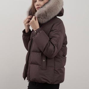 레귤러핏 폭스후드 다운_MDBKD5WA351