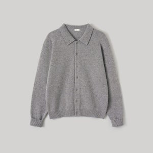 [어나더오피스] Scape Polo Wool Cardigan (Donegal Gray)