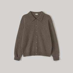 [어나더오피스] Scape Polo Wool Cardigan (Mole)