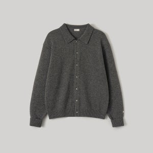 [어나더오피스] Scape Polo Wool Cardigan (Donegal Charcoal)