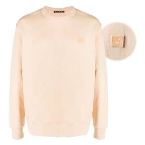 아크네 스튜디오 [당일]아크네 페이스 패치 맨투맨 파우더핑크 CI0076 AD5