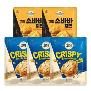CJ제일제당 고메 크리스피치킨 350g x3개+소바바 허니 순살 375g x2개