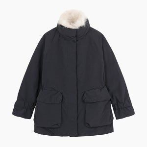 [베네통]2025 WINTER 폭스 퍼 구스다운 점퍼 BAPD60561DN