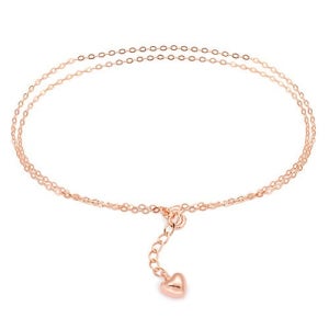 14k/18k 어썸하트 두줄 발찌