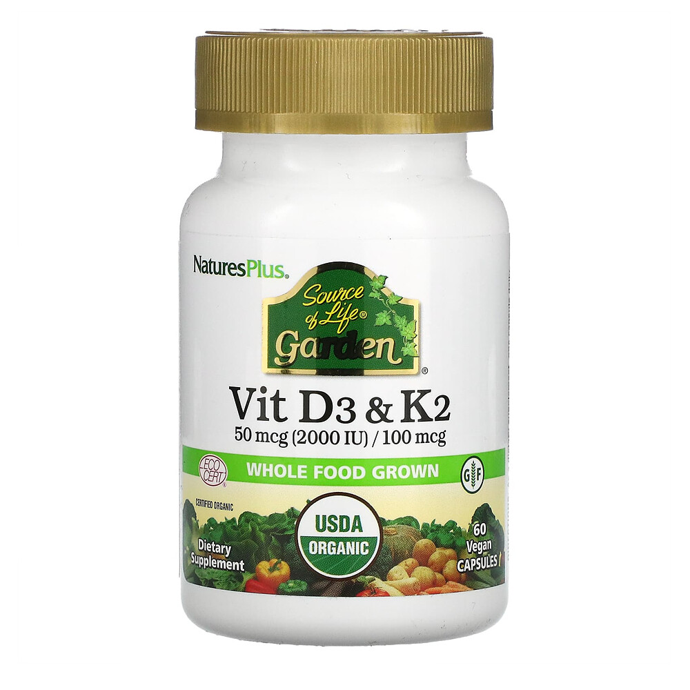 네이처스플러스 Source of Life Garden <b>비타민</b>D3  K2 베지 캡슐 60정