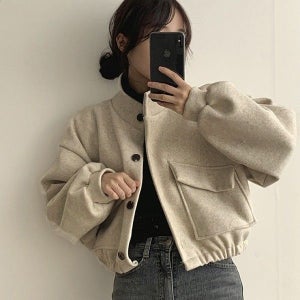 [하프클럽]MNO 여자 스타일 모던한 가오리핏숏탑 데일리 재킷