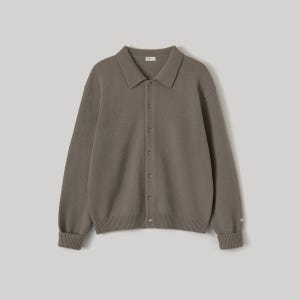 [어나더오피스] Scape Polo Wool Cardigan (Grey Oxide)