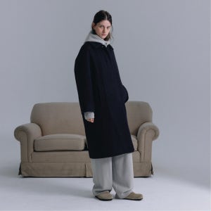 [헤이그] an alpaca single coat (navy)