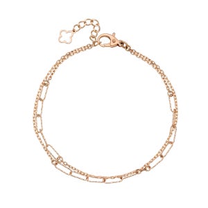 블루밍제이 14k 18k 여자팔찌 두줄 체인 심플 펜던트 데일리 팔찌