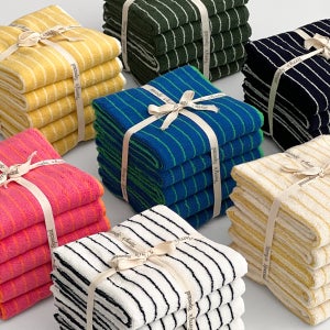 테리파머 핀스트라이프 200g 호텔수건 10장 리본선물포장 수건 타올 타월 호텔수건 호텔타올 호텔타월 세면타올 세면수건