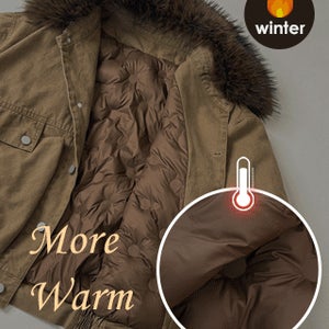 [오늘출발][웰론충전재🔥후드퍼탈부착] 빈티지퍼 야상점퍼 (겨울아우터,겨울점퍼,누빔안감,퍼점퍼,숏점퍼,누빔점퍼,오버핏점퍼,도톰,보온,따뜻,한파대비,방한템)