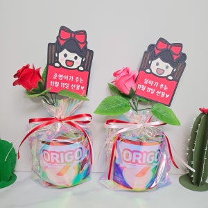 11월11일 막대과자 선물세트 토퍼+비누장미+간식포장, 드림루체