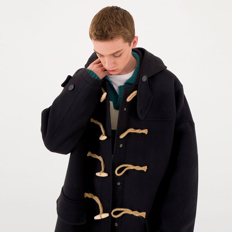 [메인부스] Oversized Duffle Coat(BLACK)