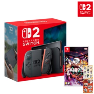 닌텐도 스위치2 본체+스위치 귀멸의 칼날 히노카미 혈풍담1 [스티커 2종 증정]