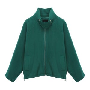 발렌시아 루즈핏 하이넥 울 집업 점퍼 24AML12